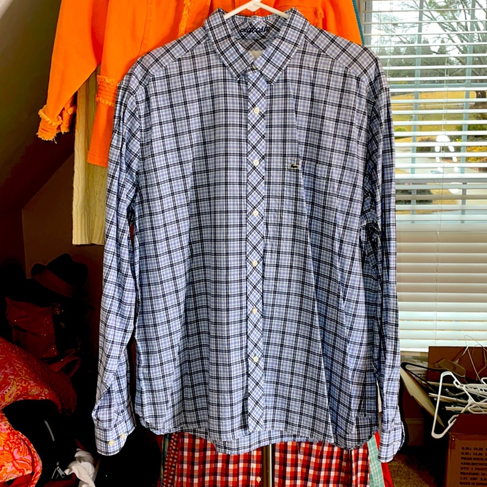 Lacoste plaid button up